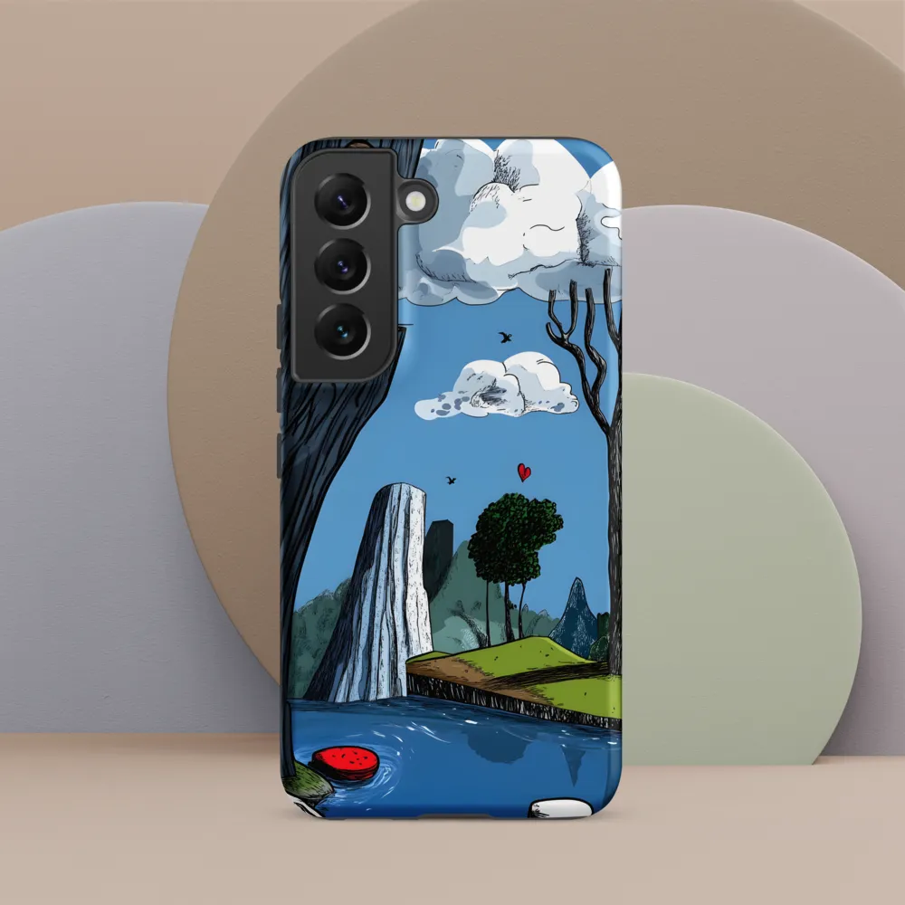 Whimsical Cliffside Reflections