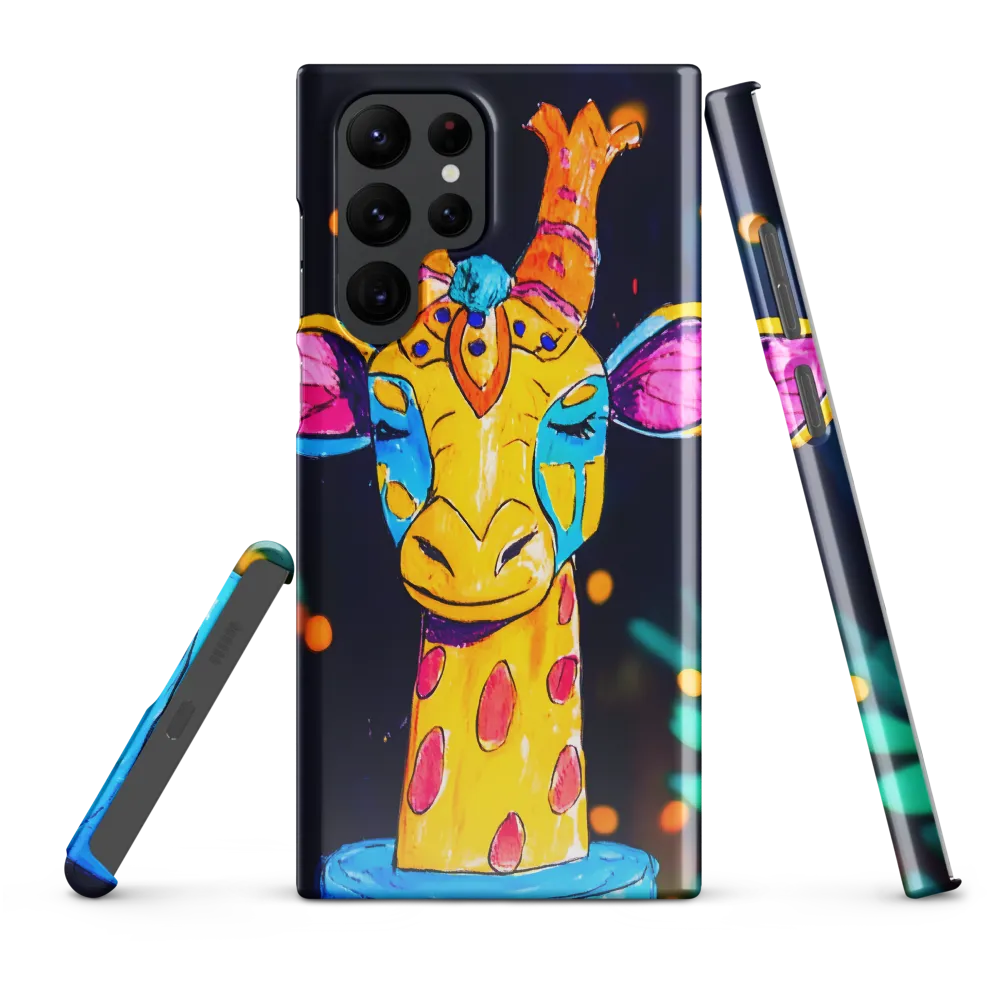 Whimsical Giraffe in Vibrant Colors | Phone Case |  S22 Ultra | Snap Case | Glossy