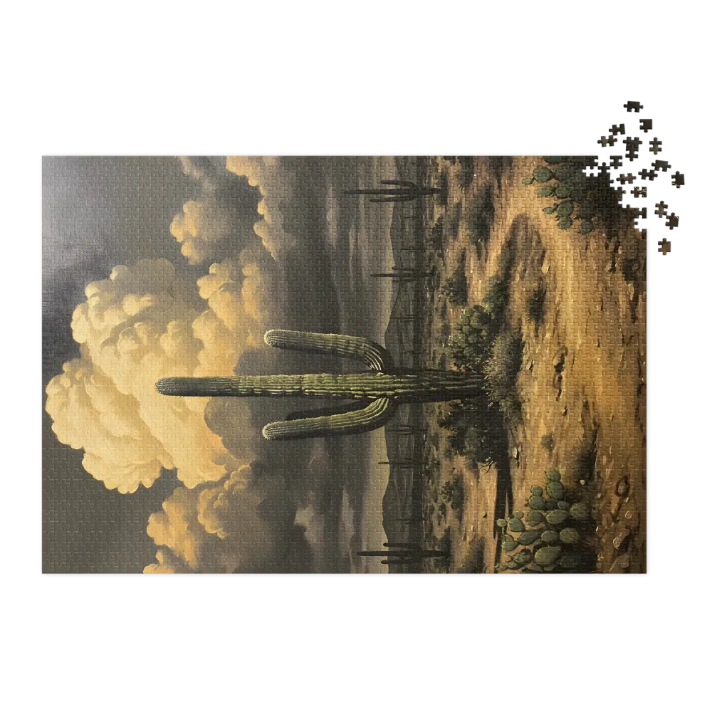 Desert Saguaro Sentinel 
 Jigsaw Puzzle in Tin Box