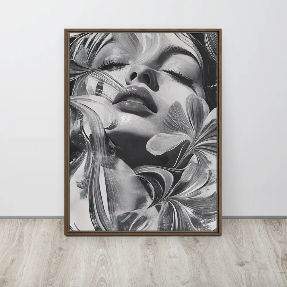 Harmony of Flows | Canvas with Brown Frame | 24″×32″