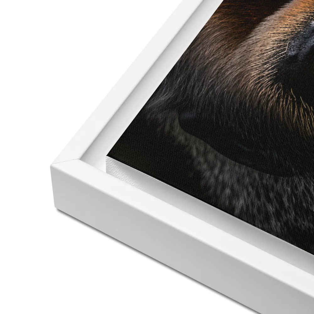 Majestic Gaze | Canvas with White Frame | 18″×24″