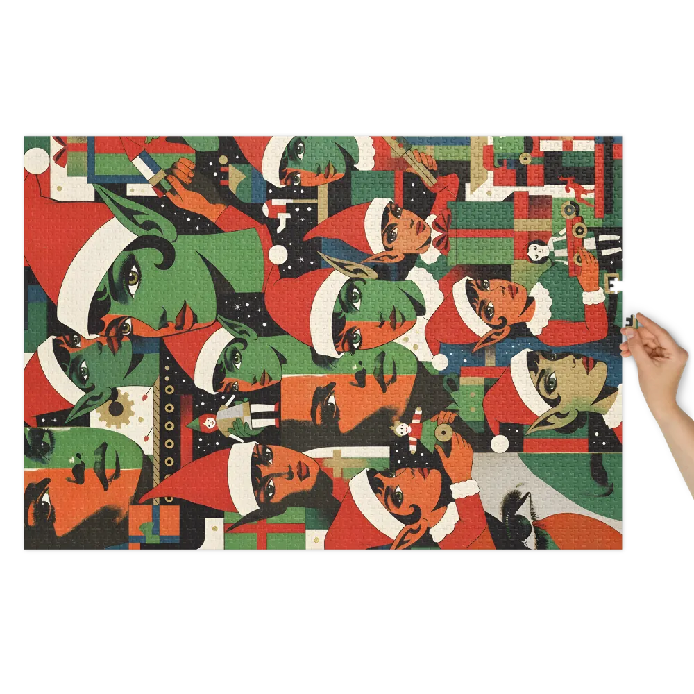 The Elves' Workshop 
 Jigsaw Puzzle in Tin Box