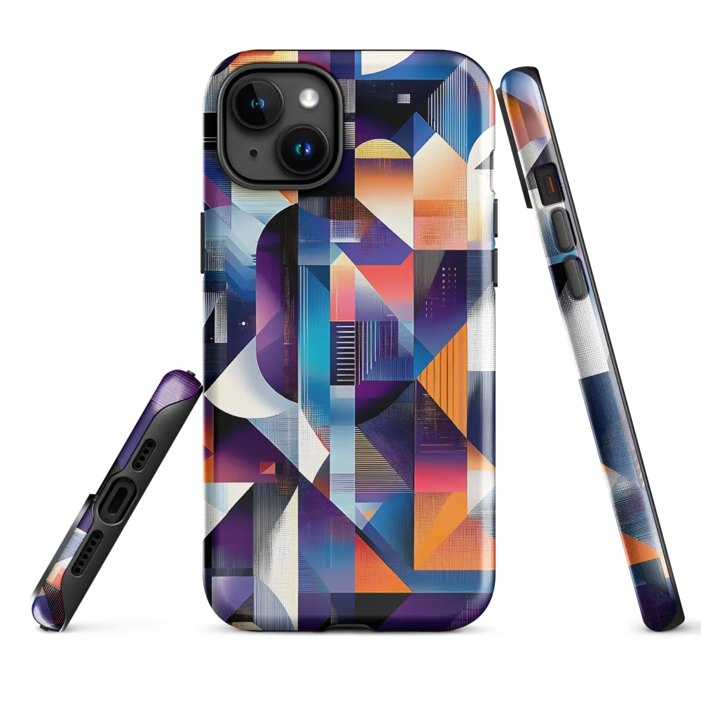 Geometric Symphony | Phone Case |  15 Plus | Tough Case | Glossy