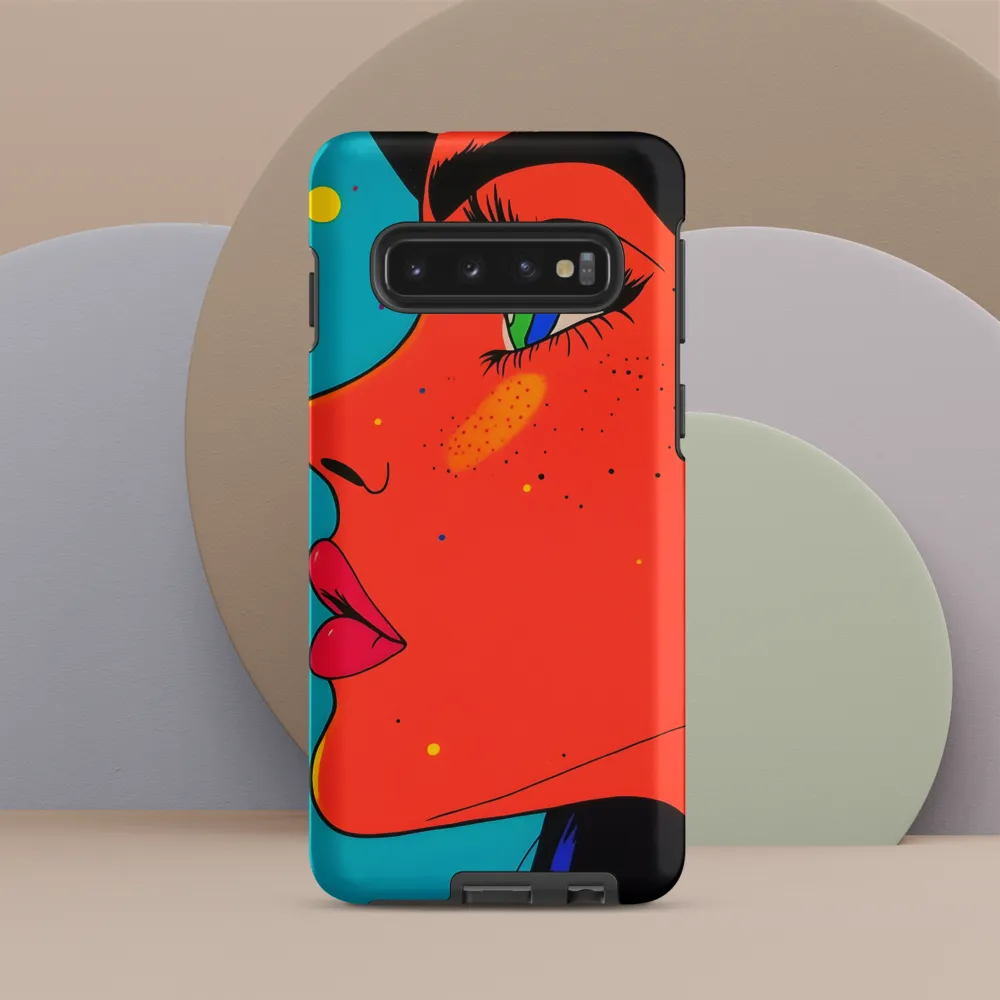 Vibrant Feminine Profile in Pop Art