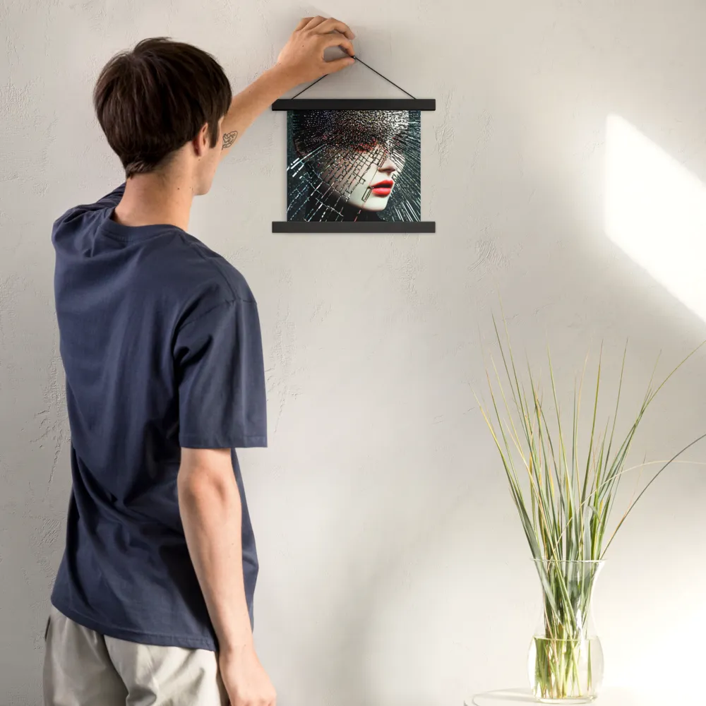 Fractured Identity | Poster With Black Wood Hanger | 10″×10″