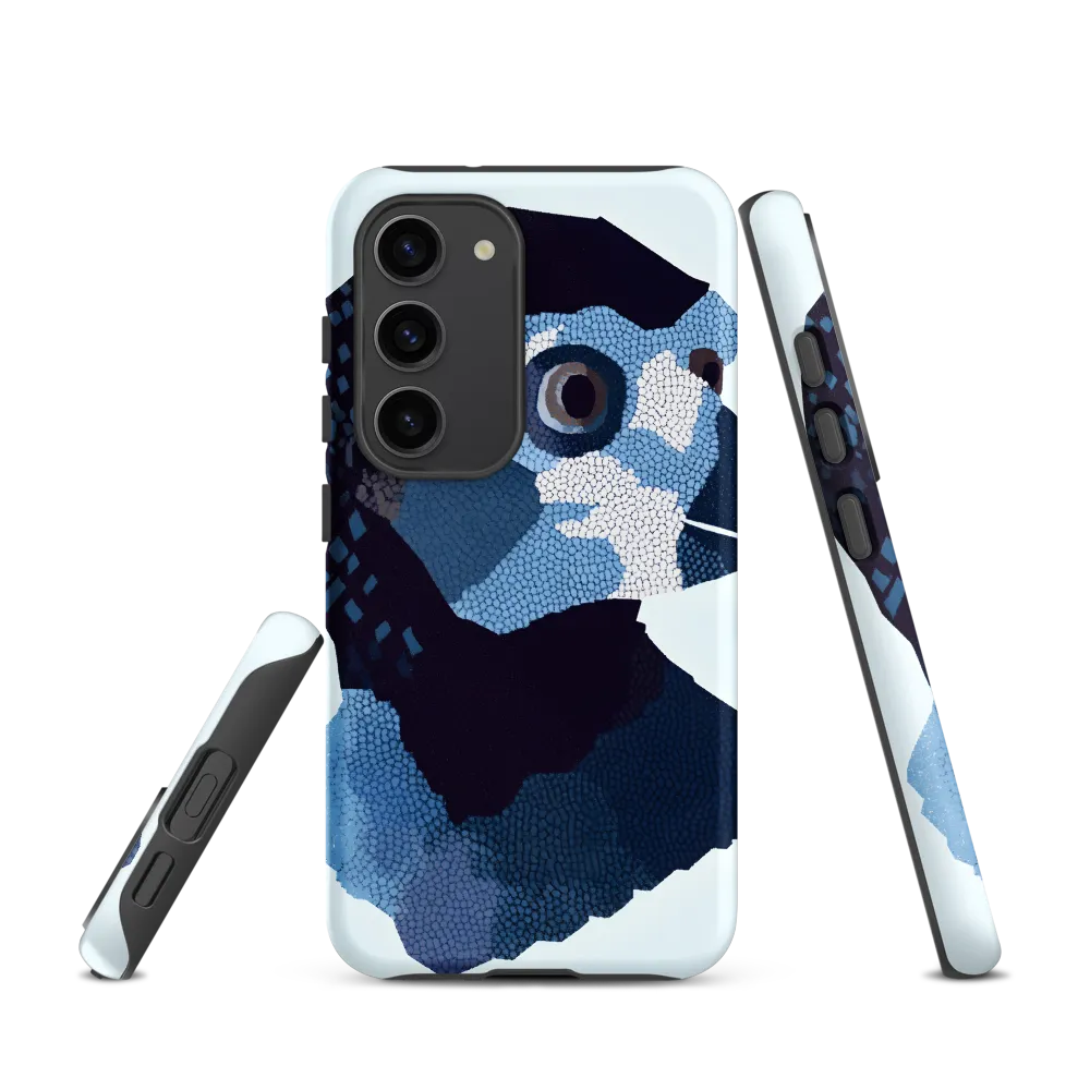 Abstract Avian Portrait in Blue