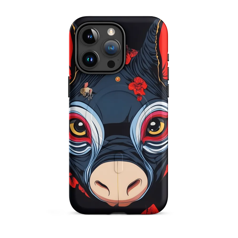 Mystical Bull with Floral Motifs