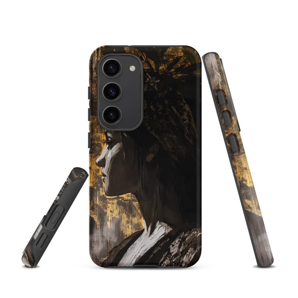 Golden Elegance: A Modern Profile Portrait