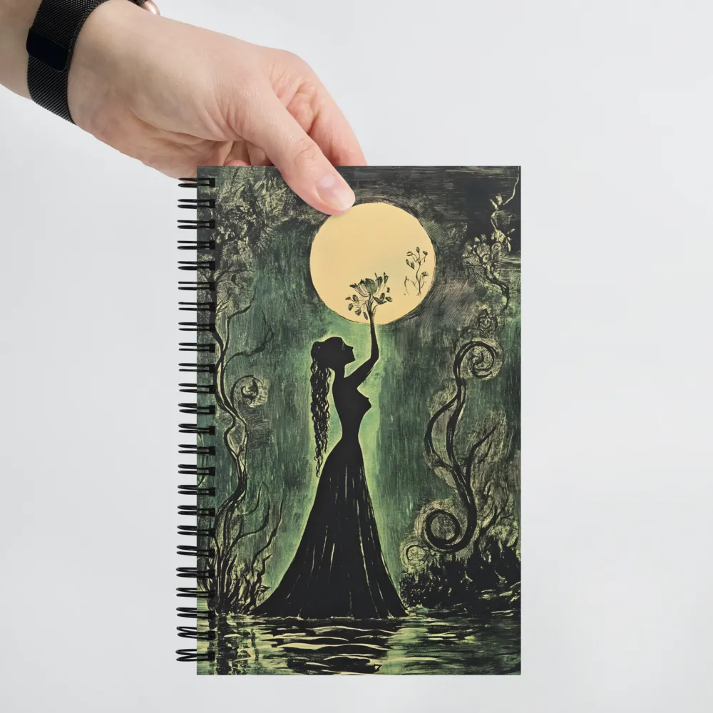 Moonlit Offering | Spiral Notebook