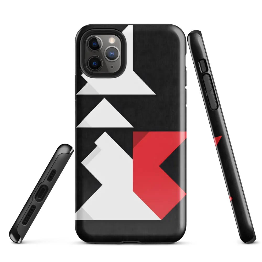 Geometric Symphony in Contrast | Phone Case |  11 Pro Max | Tough Case | Glossy