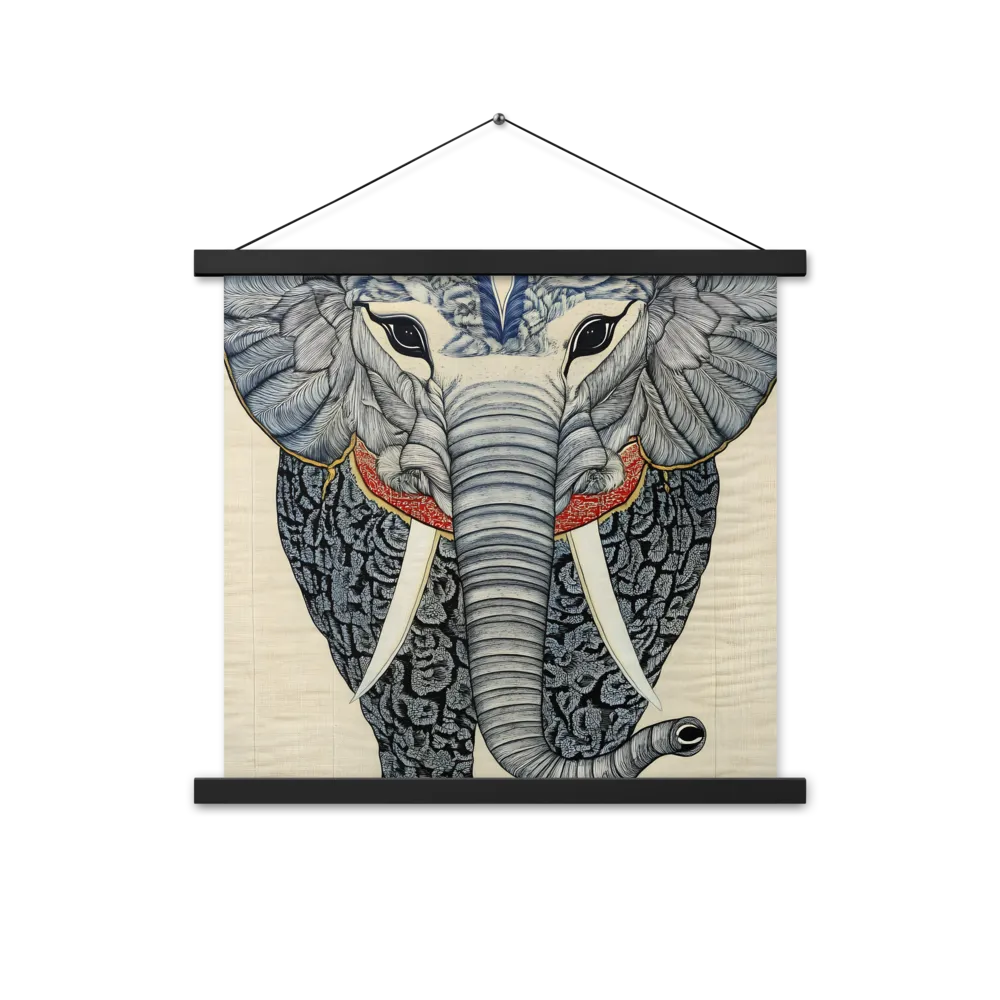 Majesty of the Elephant | Poster With Black Wood Hanger | 18″×18″