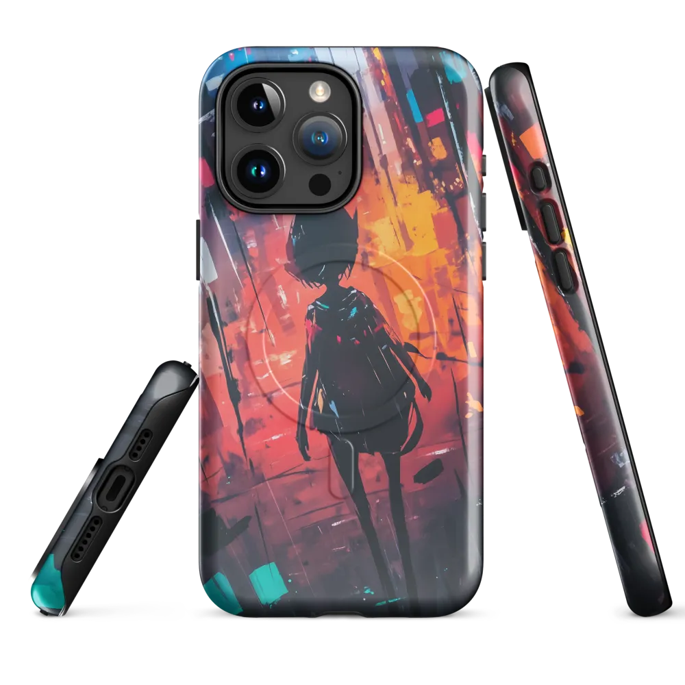 Silhouette in the Urban Abyss | Phone Case |  15 Pro Max | MagSafe® Tough Case | Glossy