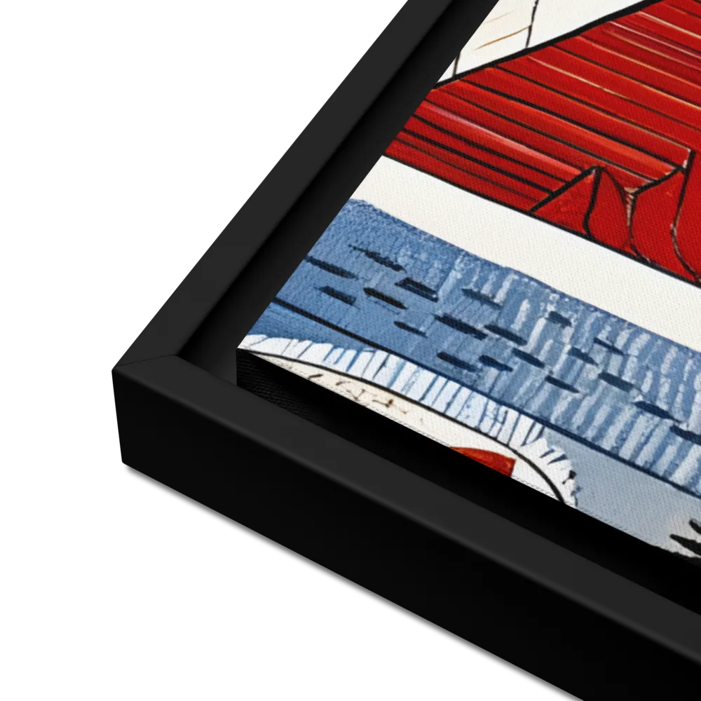 Symphony of Geometric Harmony | Canvas with Black Frame | 24″×36″