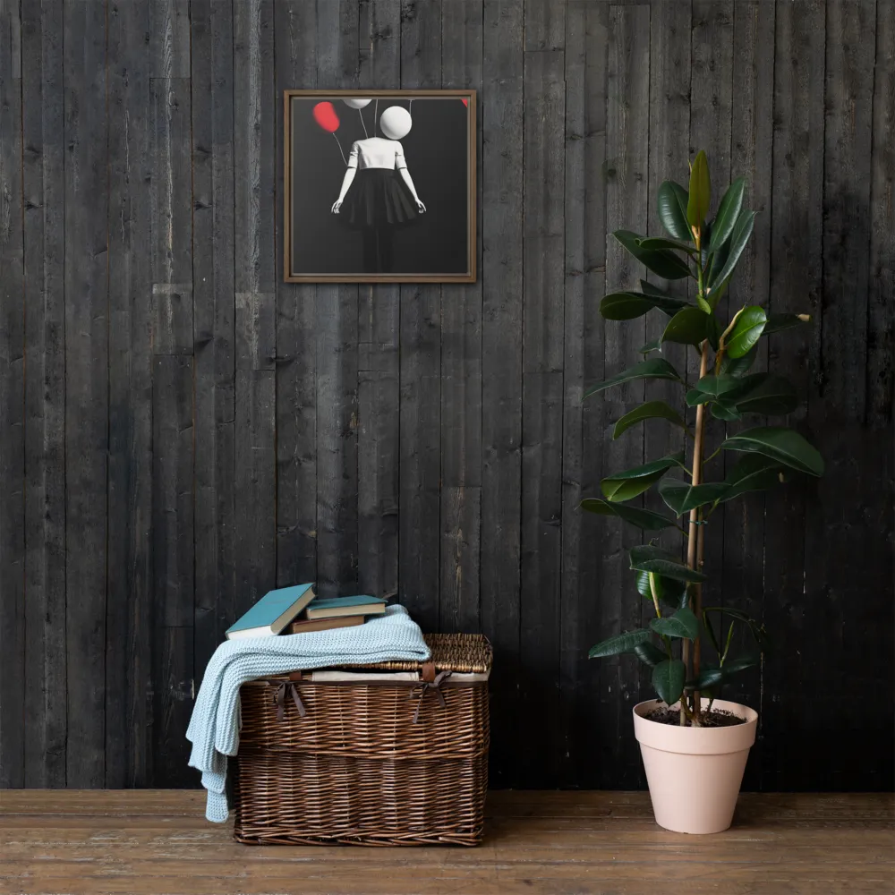 Suspended in Mystery | Canvas with Brown Frame | 16″×16″