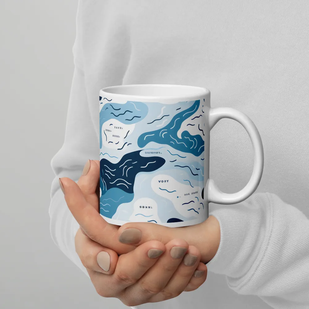 Flowing Waters: An Abstract Journey | Mugs | Multiple Sizes & Colors