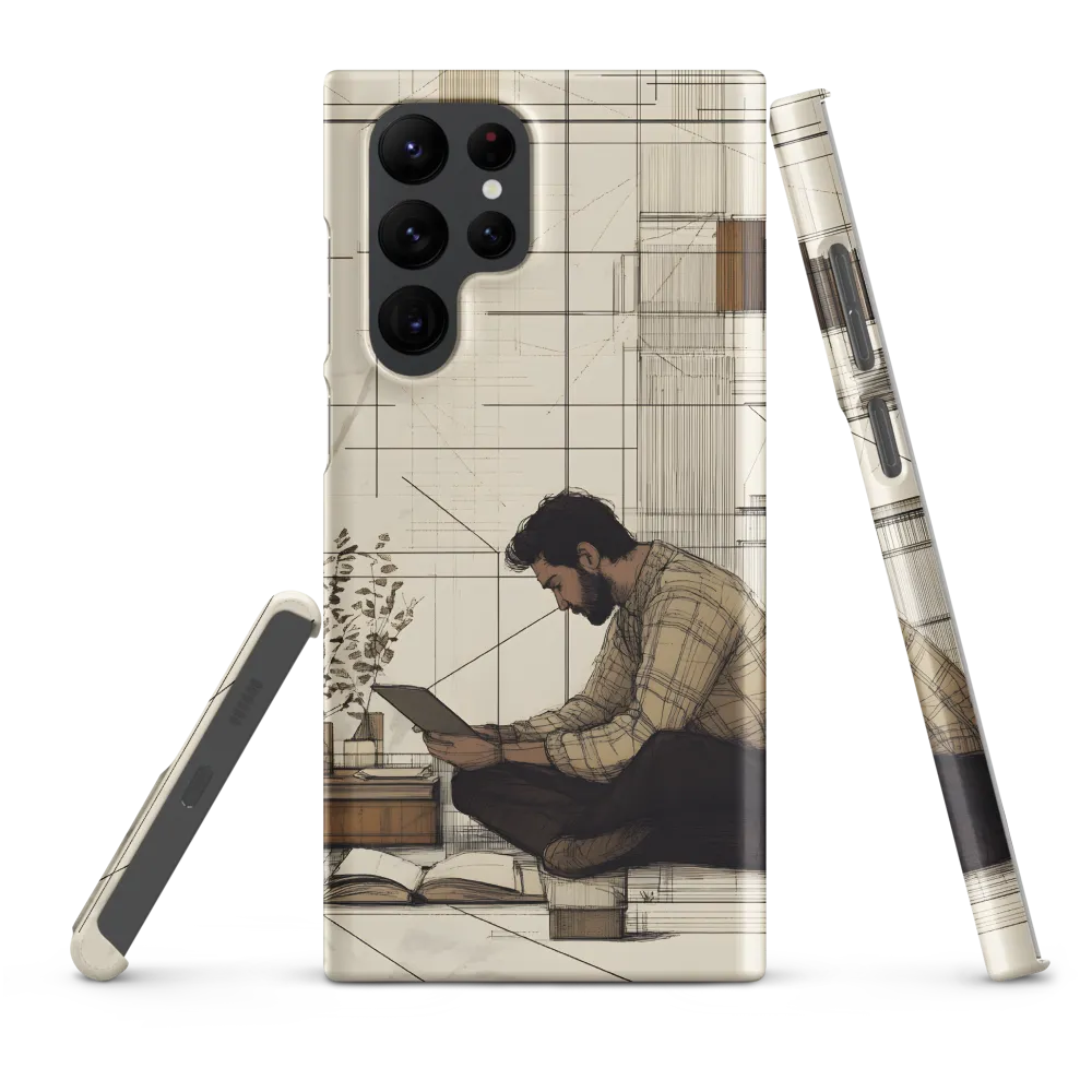 Quiet Reflections in Line | Phone Case |  S22 Ultra | Snap Case | Matte