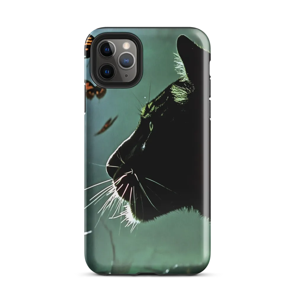 Mystical Encounter: Cat and Butterflies | Phone Case |  11 Pro Max | Tough Case | Glossy