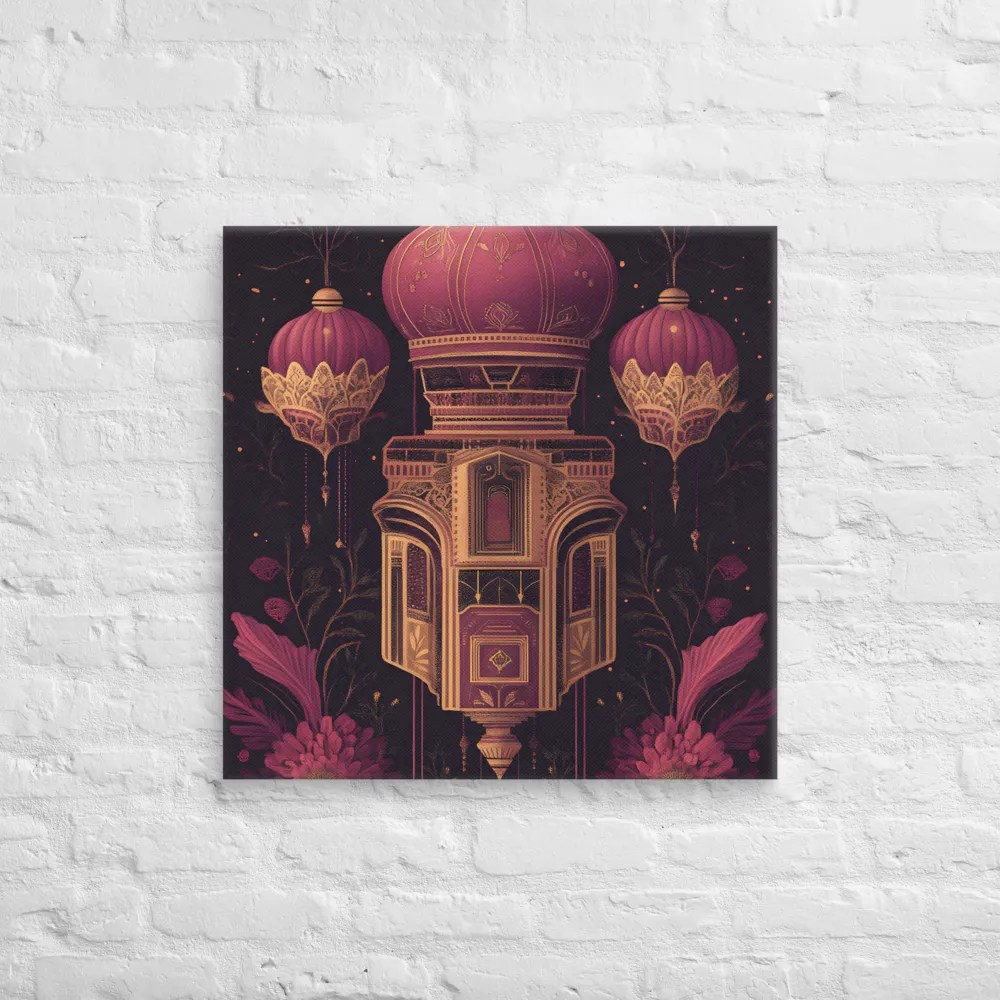 Ornate Harmony: A Digital Floral Architecture | Canvas | 26″×26″