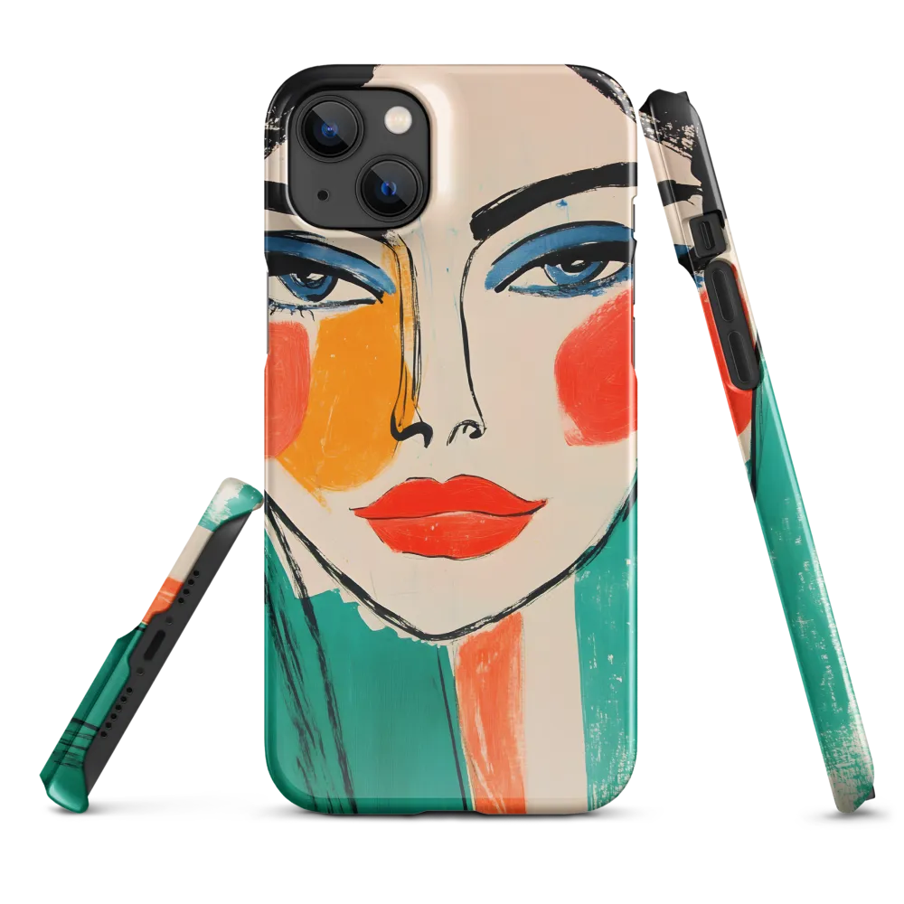 Vivid Portrait of a Modern Muse | Phone Case |  14 Plus | Snap Case | Glossy