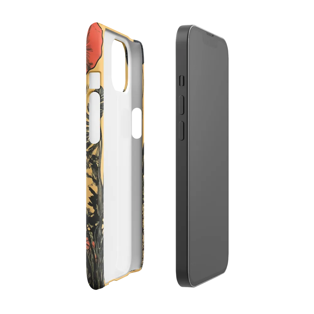 Floral Majesty: The Elephant's Sanctuary | Phone Case |  13 | Snap Case | Glossy