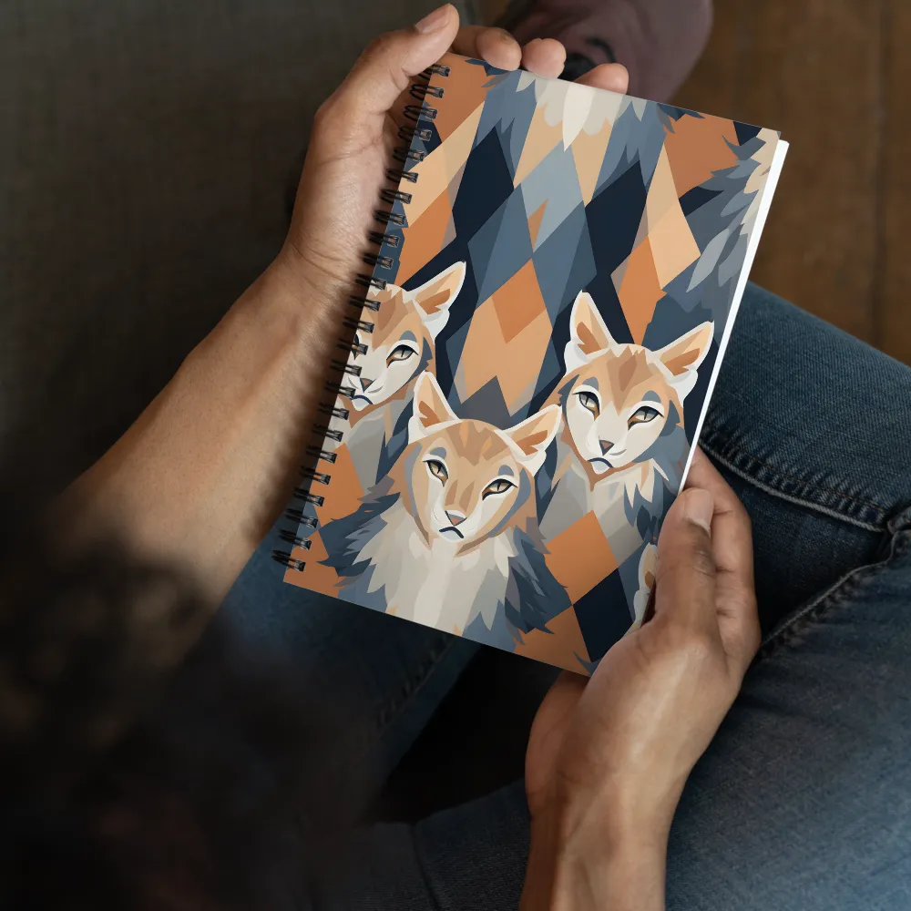 Elegance in Geometry: The Foxes | Spiral Notebook