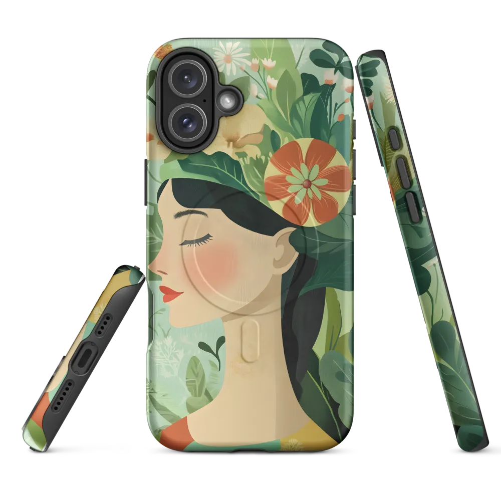 Serenity in Bloom | Phone Case |  16 Plus | MagSafe® Tough Case | Matte