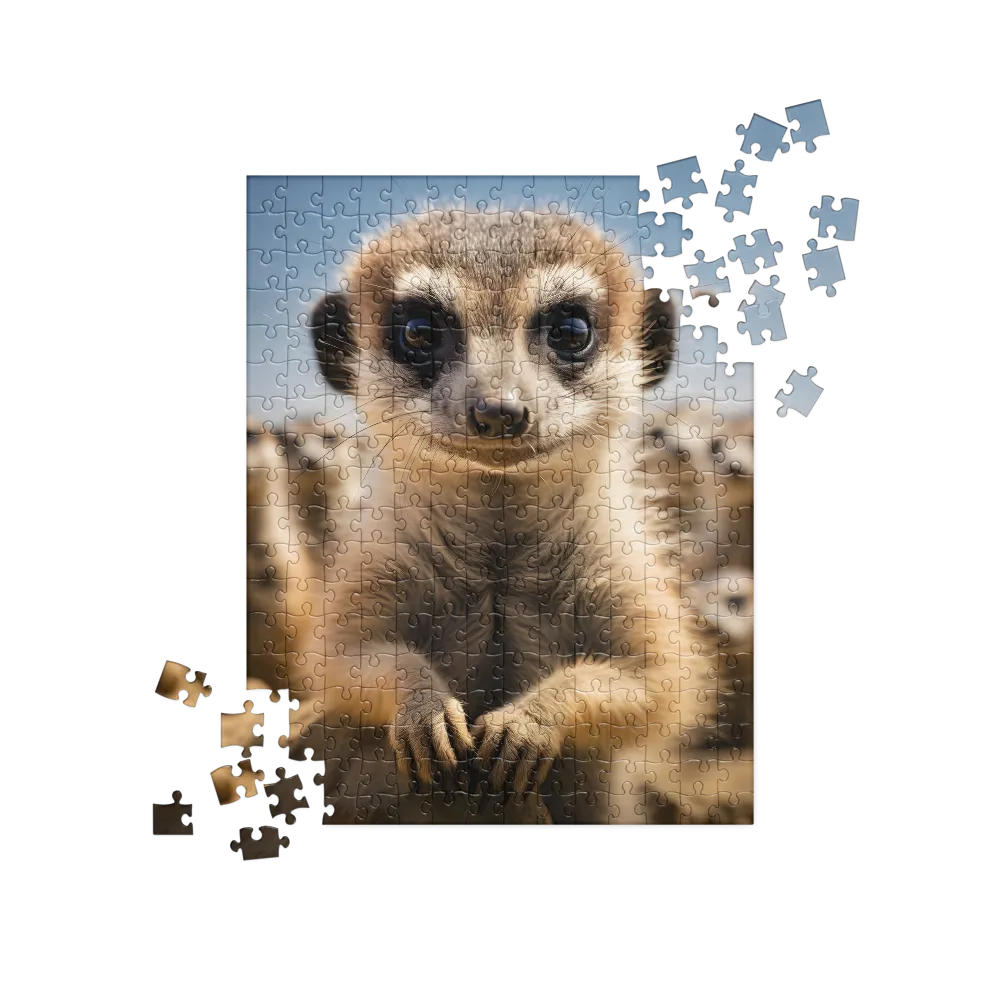 Curious Stance: The Meerkat's Gaze | Jigsaw Puzzle | 252/520 pieces