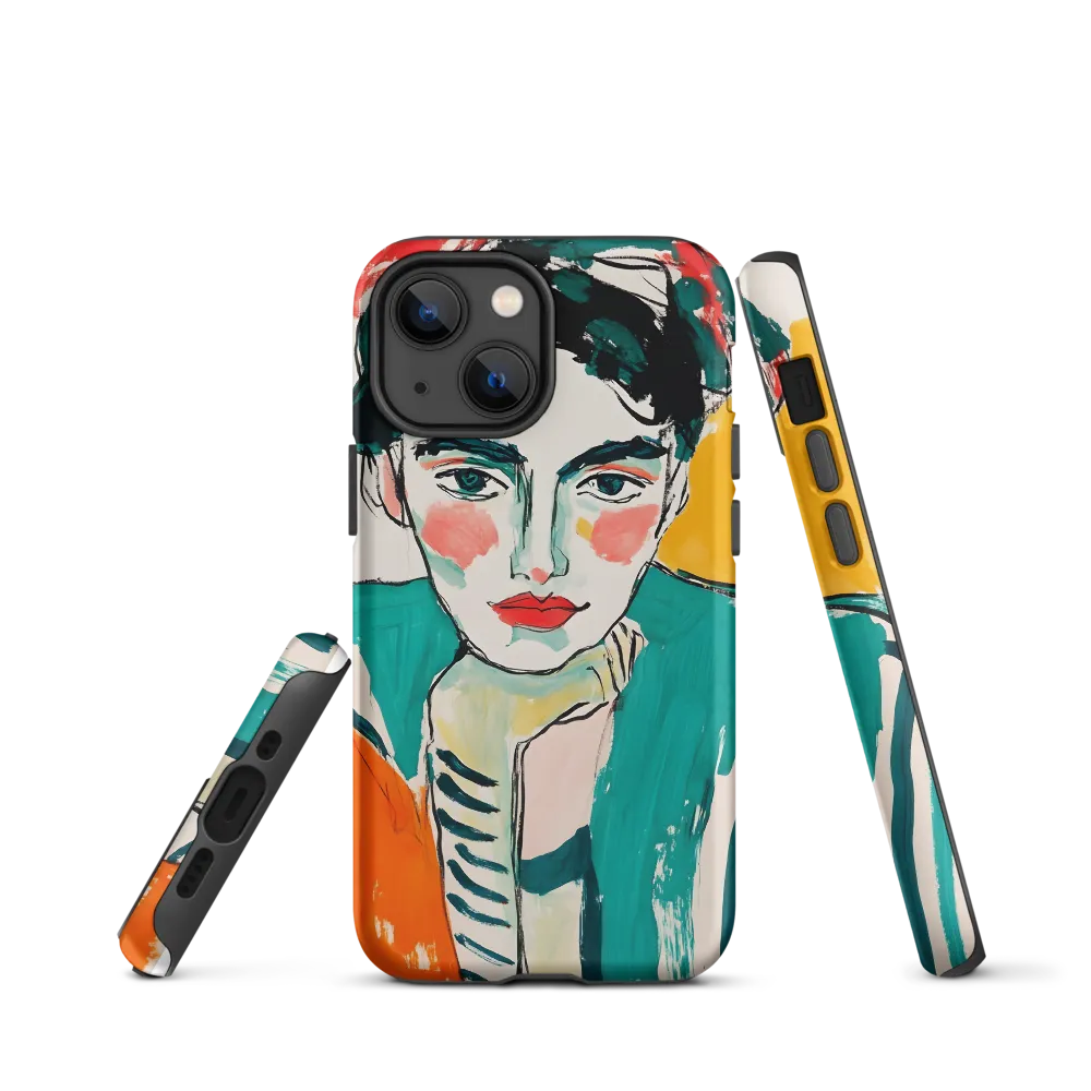 Contemplative Portrait in Bold Hues