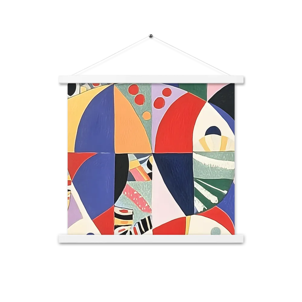 Dynamic Mosaic Symmetry | Poster With White Wood Hanger | 18″×18″