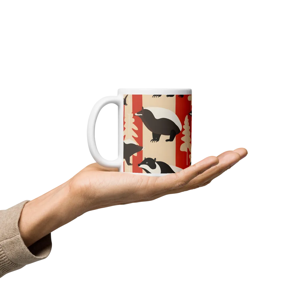 Wildlife Pattern: The Badger Tale | Mugs | Multiple Sizes & Colors