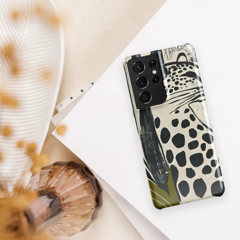 Leopard in Silhouette: A Modern Appeal | Phone Case |  S21 Ultra | Snap Case | Glossy