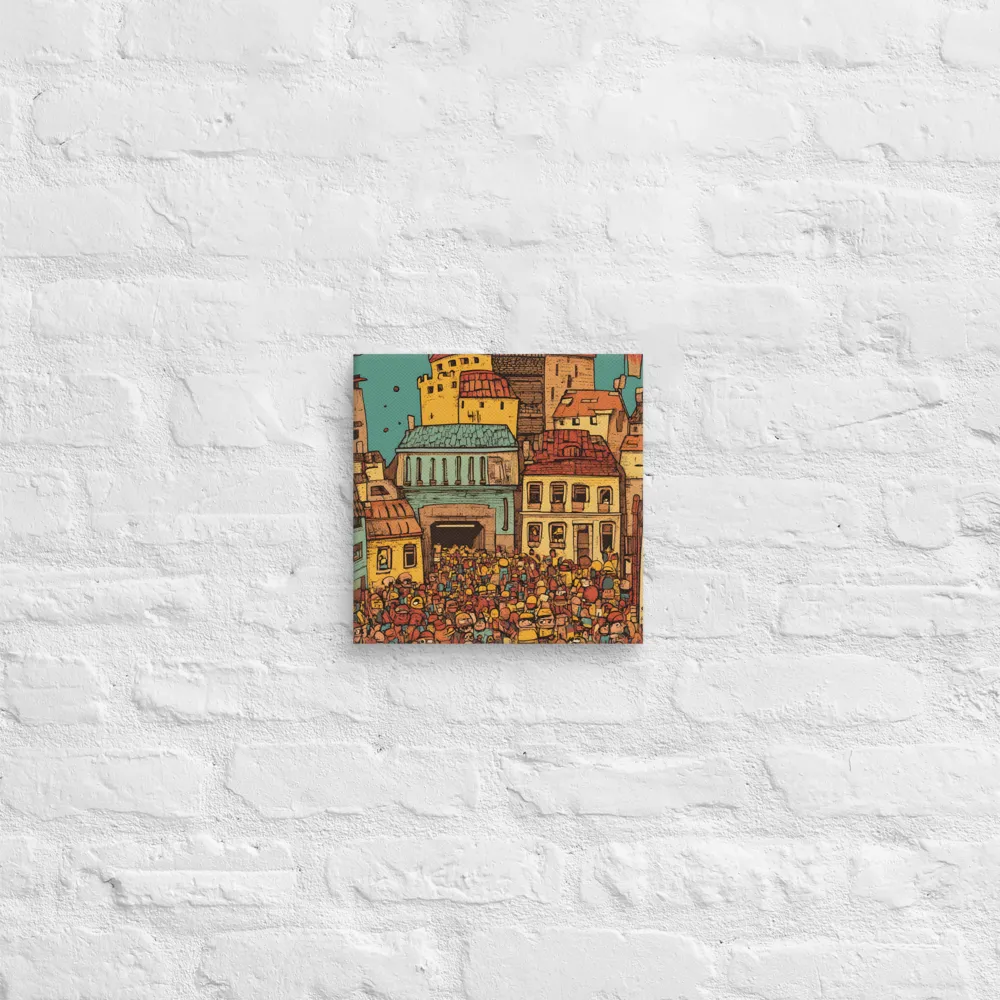 The Quirky City Gathering | Canvas | 10″×10″