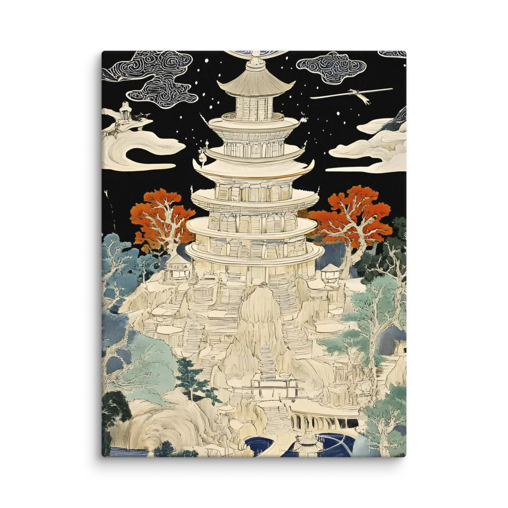 Whispers of the Pagoda | Canvas | 12″×16″
