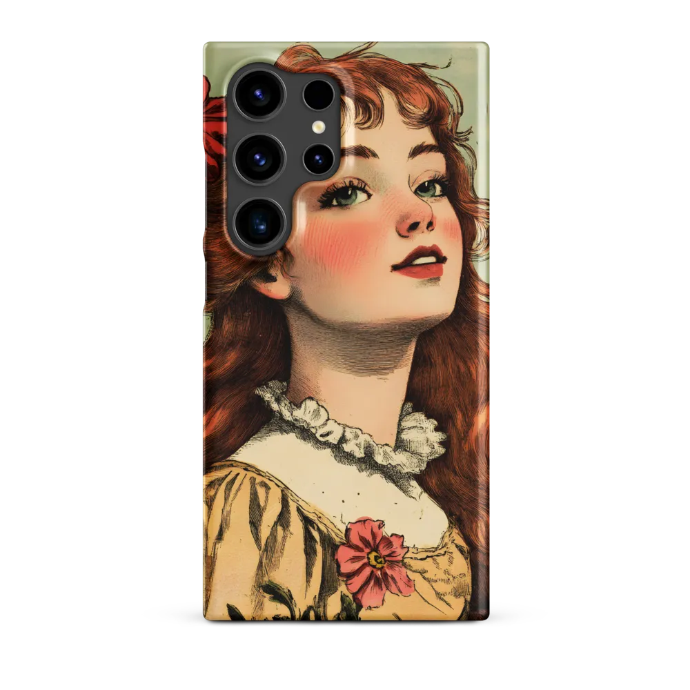 Whimsical Portrait of a Flower-Adorned Girl
