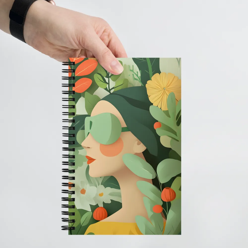 Nature's Serenity: A Modern Portrait | Spiral Notebook