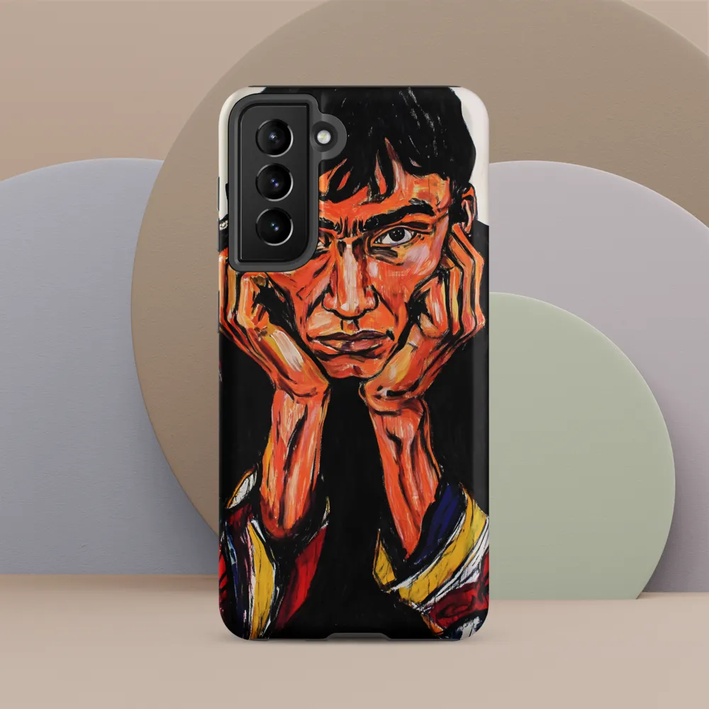 Contemplative Intensity: An Expressionist Portrait