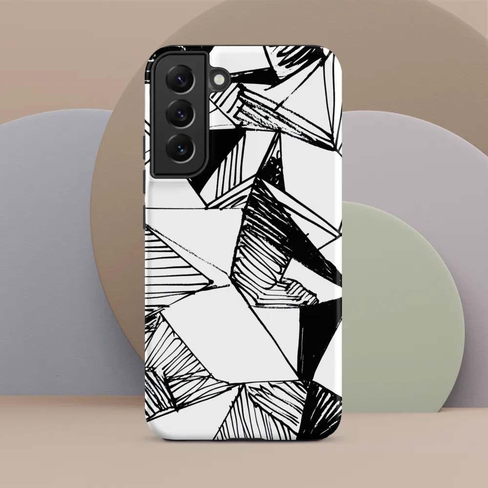 Dynamic Geometry in Ink | Phone Case |  S22 Plus | Tough Case | Matte