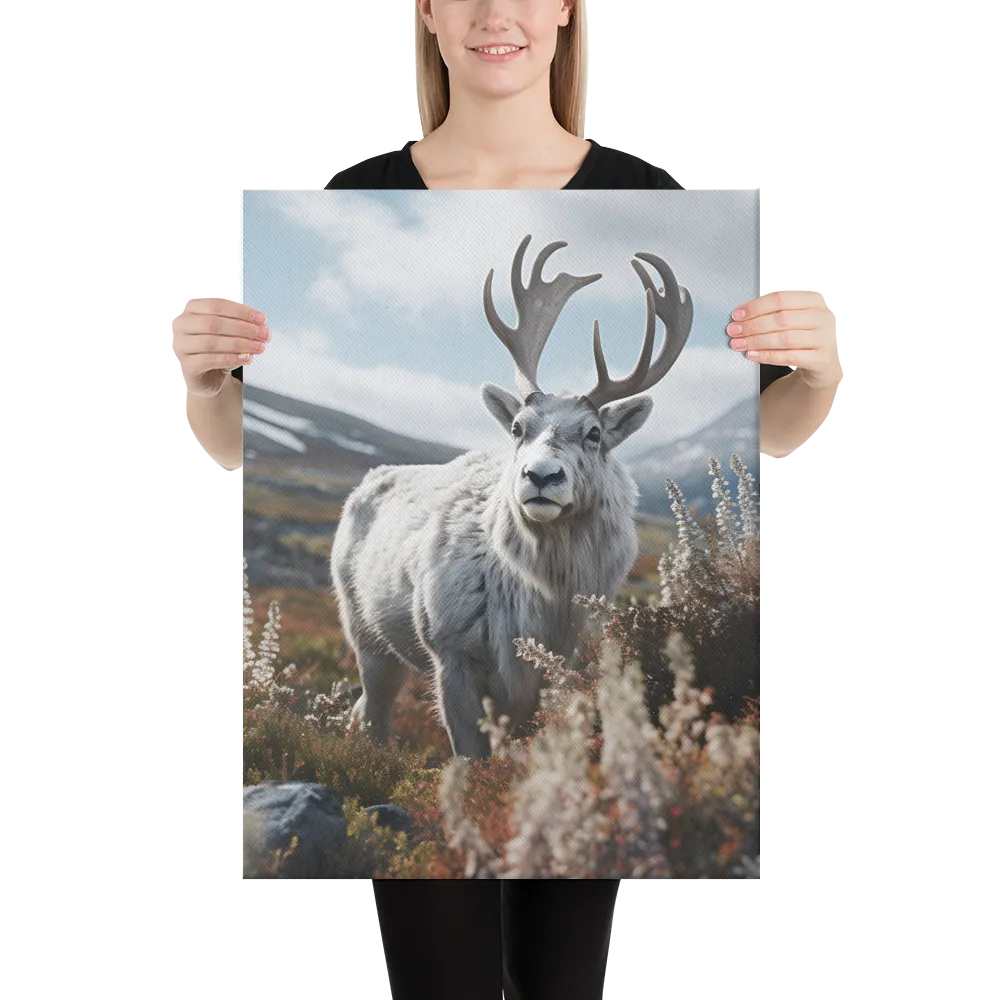 Majestic Harmony: The Reindeer in Nature | Canvas | 18″×24″