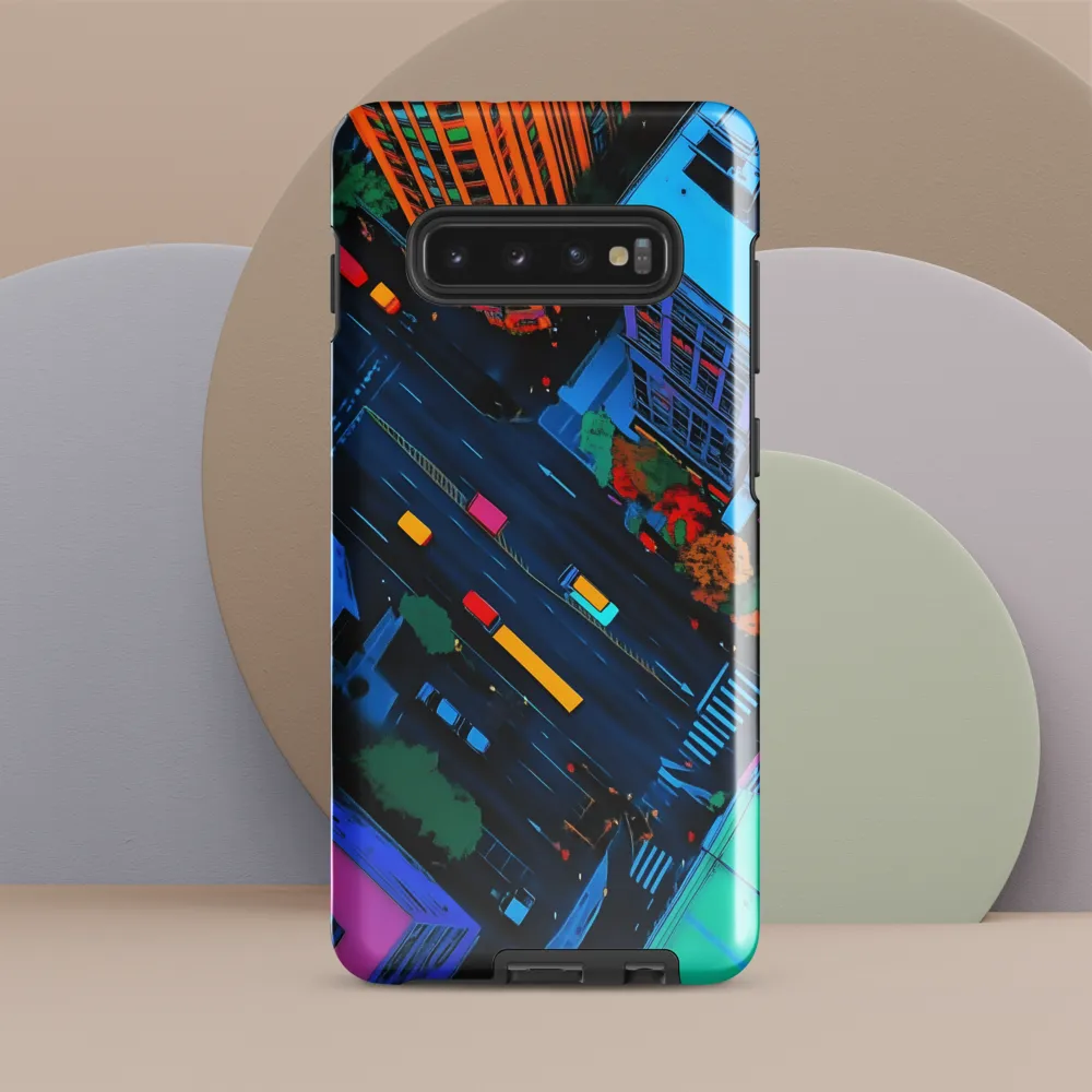 Neon Urban Dreamscape | Phone Case |  S10 Plus | Tough Case | Glossy