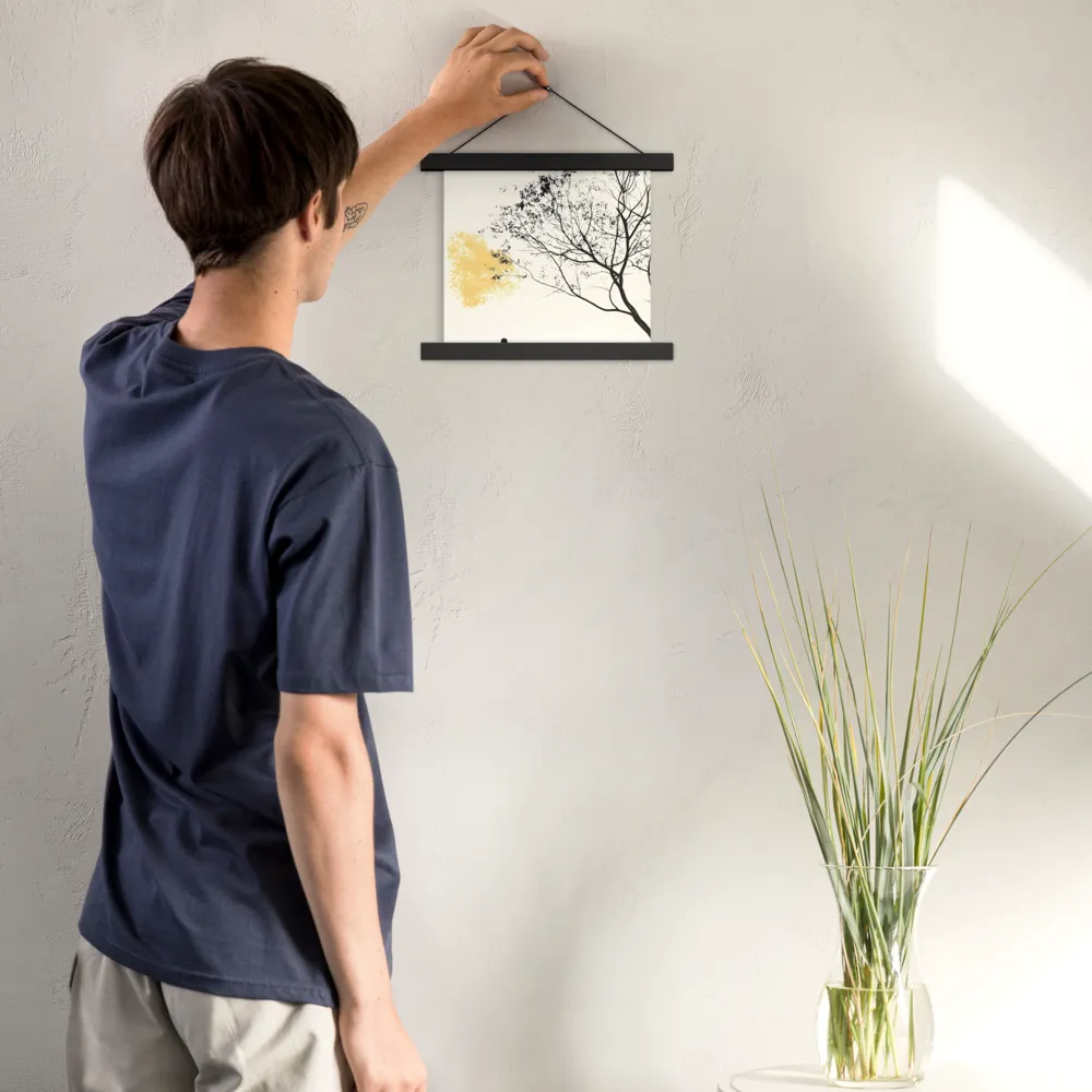 Whispers of Solitude | Poster With Black Wood Hanger | 10″×10″
