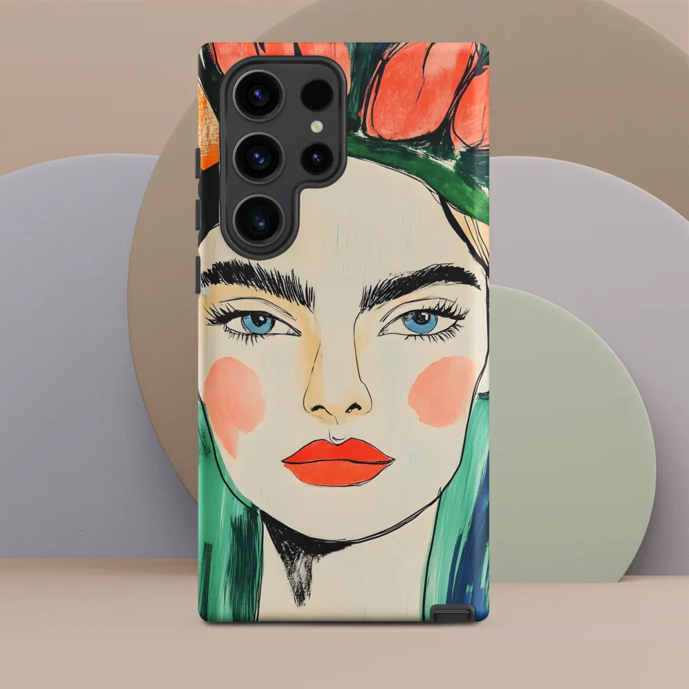 Radiant Bloom: A Serene Portrait | Phone Case |  S23 Ultra | Tough Case | Matte