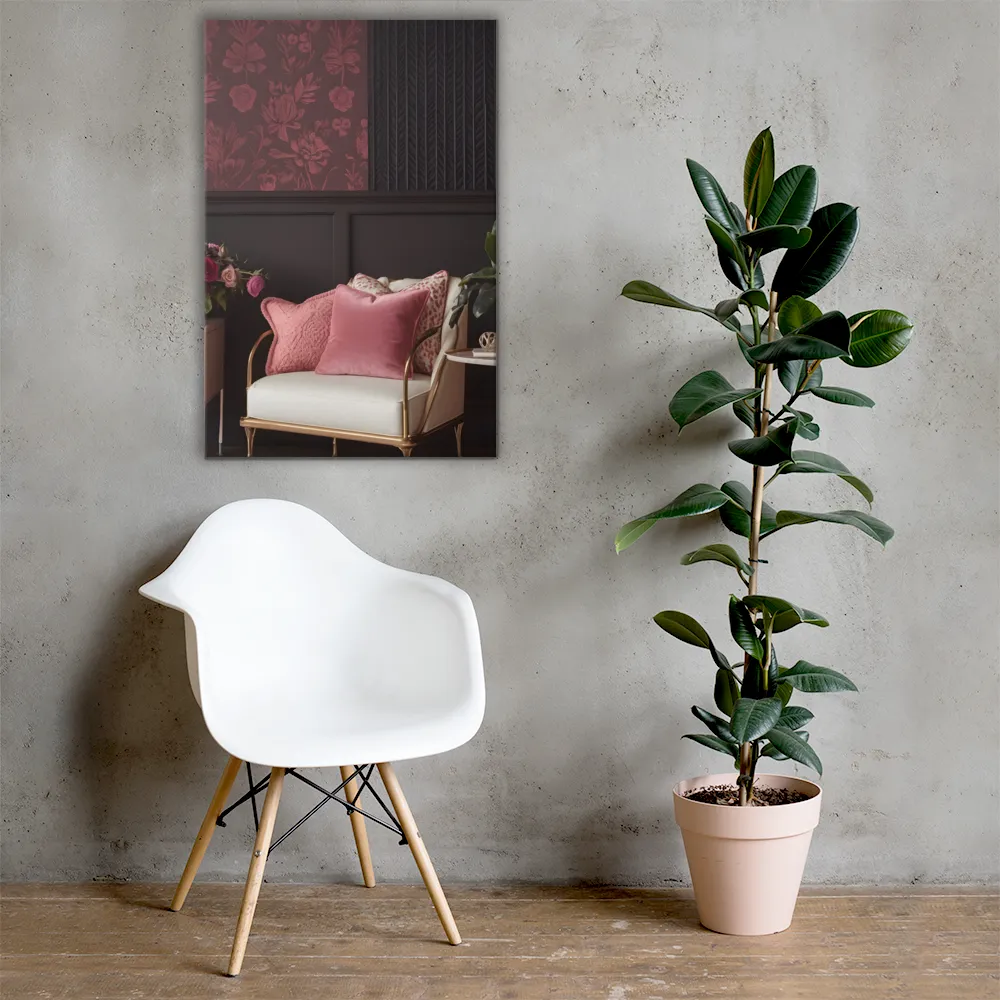 Elegance in Contrast: A Modern Interior Design | Canvas | 24″×36″
