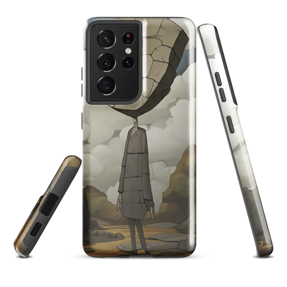 Whimsical Stone Figure in a Rocky Landscape | Phone Case |  S21 Ultra | Tough Case | Glossy