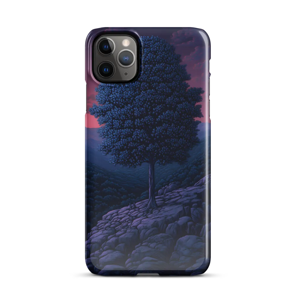 Solitary Sentinel: A Tree at Dusk | Phone Case |  11 Pro Max | Snap Case | Glossy