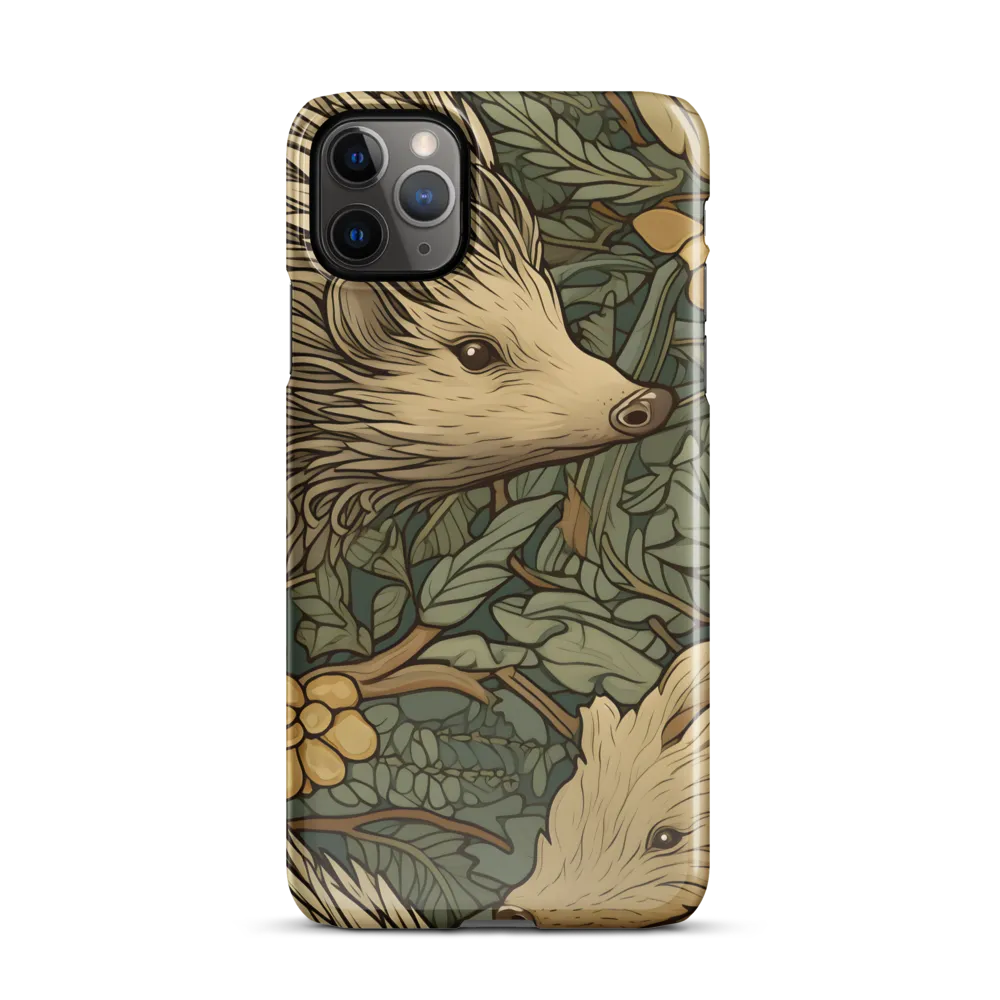 Whimsical Hedgehog Garden | Phone Case |  11 Pro Max | Snap Case | Glossy