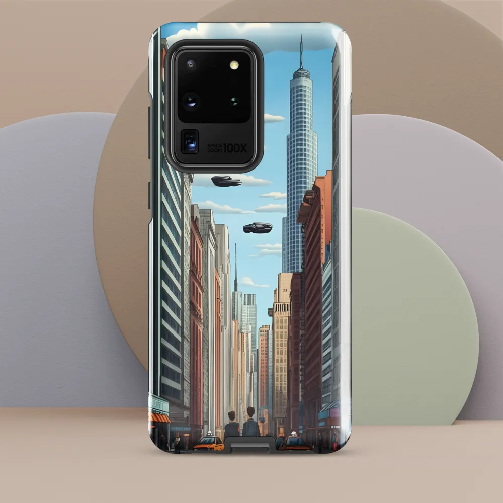 Futuristic Stroll through the Urban Skyline