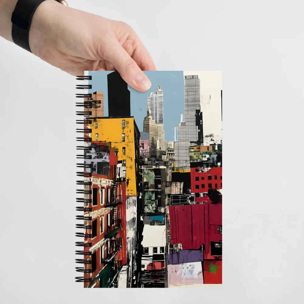 Urban Collage: A Vivid Cityscape | Spiral Notebook