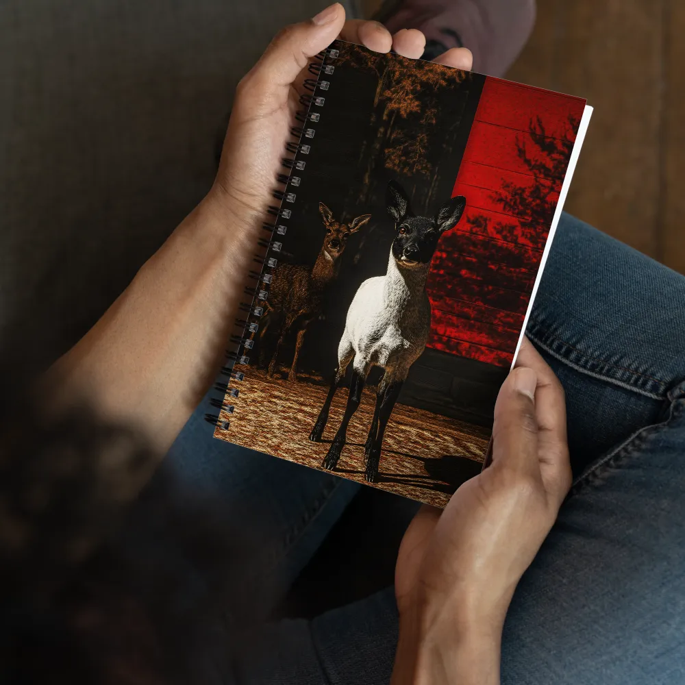 Reflections of Nature: A Deer Encounter | Spiral Notebook