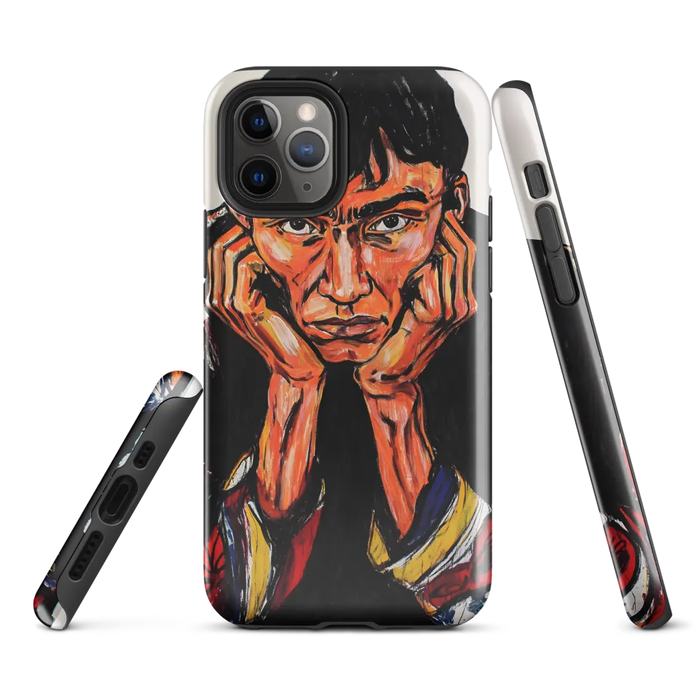 Contemplative Intensity: An Expressionist Portrait