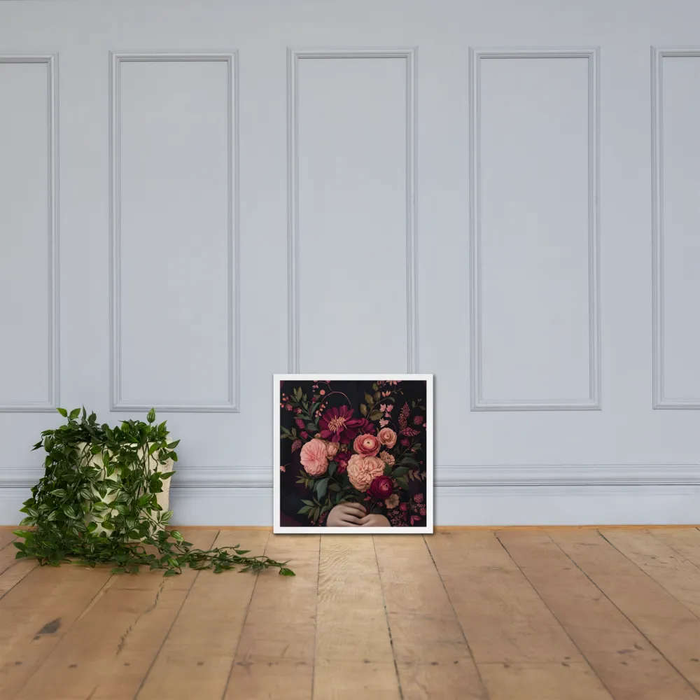 Botanical Elegance | Poster with White Frame | 18″×18″